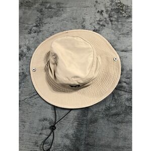 Mission Cooling Bucket Hat Tan Khaki Boonie Sun Hat Adjustable Chin Strap